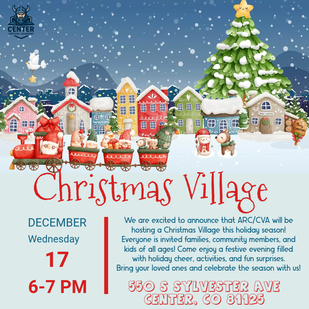 🎄 ARC/CVA Christmas Village! 🎄 We are excited to announce that ARC/CVA will be hosting a Christmas Village this holiday season!  ✨ Everyone is invited — families, community members, and kids of all ages! Come enjoy a festive evening filled with holiday cheer, activities, and fun surprises.  Bring your loved ones and celebrate the season with us! 🎅🎁🎄  More details coming soon!
