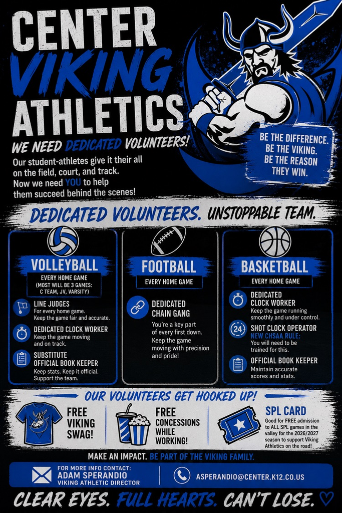 Viking Athletics volunteer flyer 