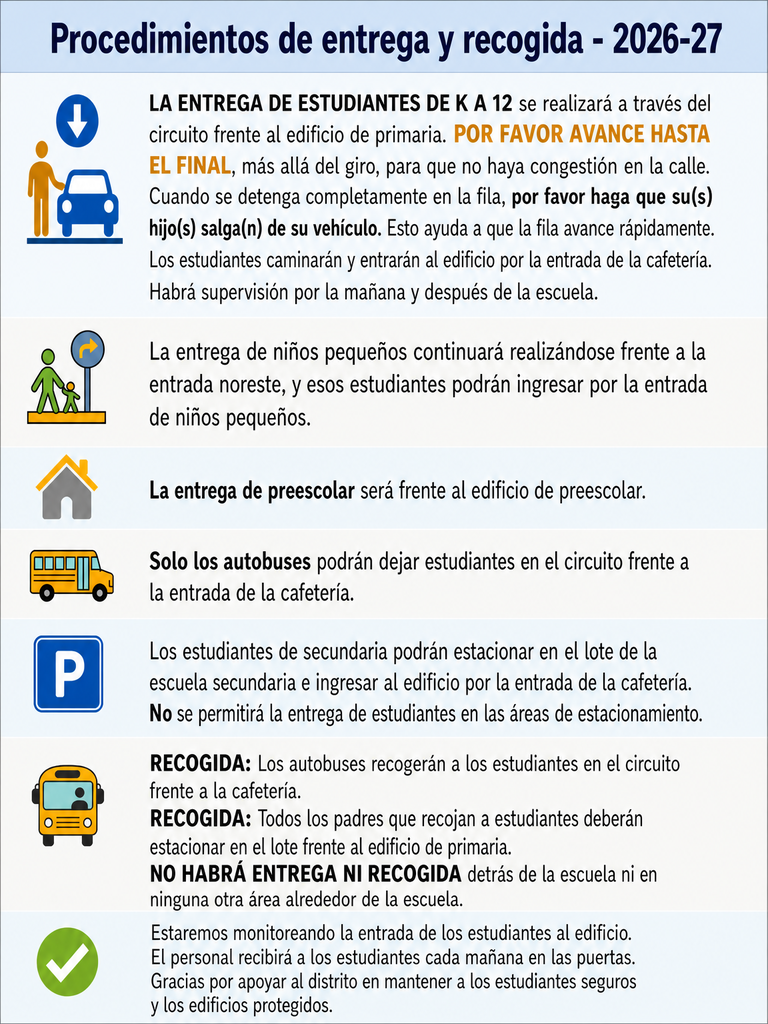 Drop off spanish