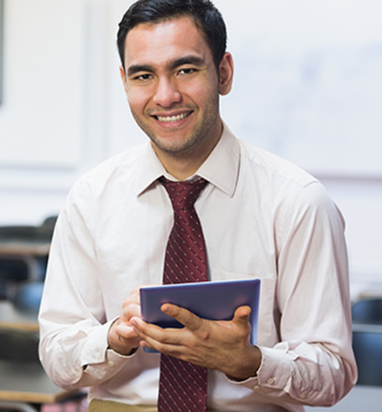 Text of male teacher