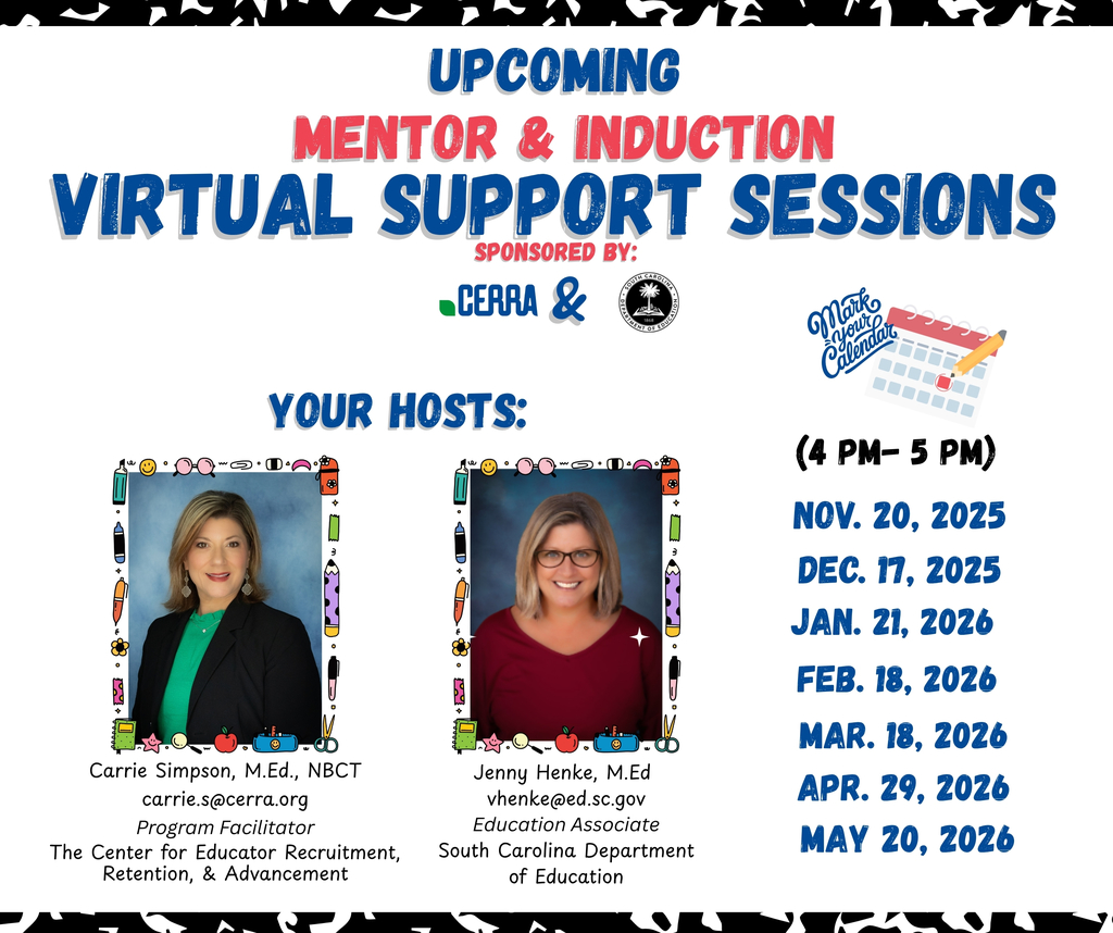 Save the dates Virtual Support Sessions 
