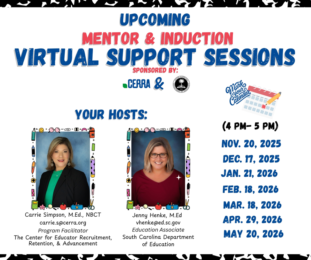 Save the dates Virtual Support Sessions 