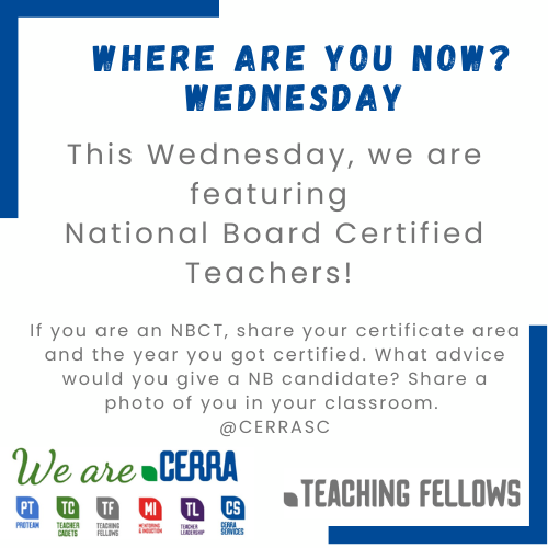 It's Wednesday. National Board Teachers, Where are you now?