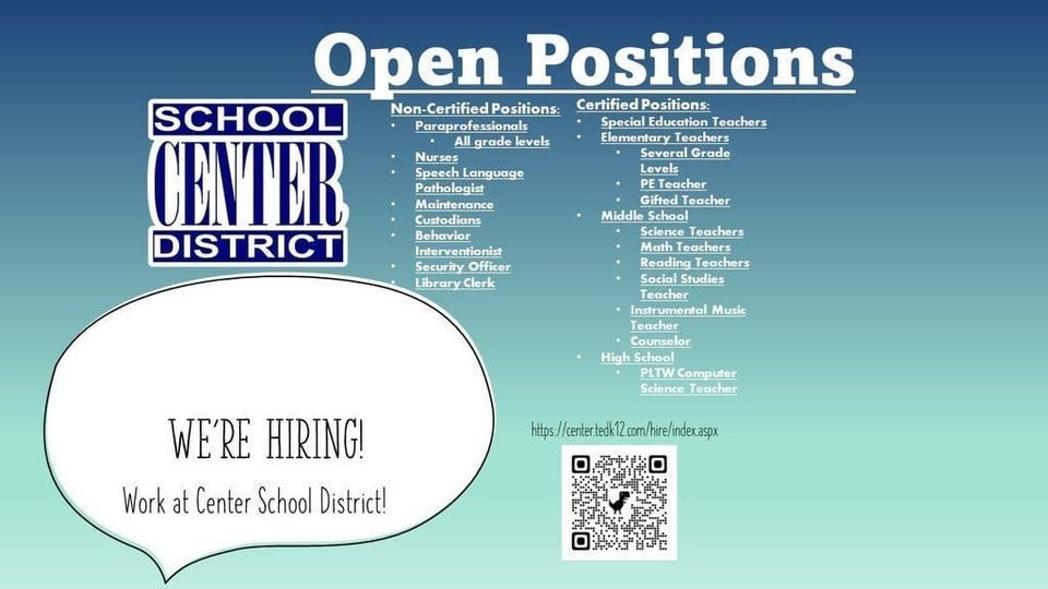 Jobs at Center