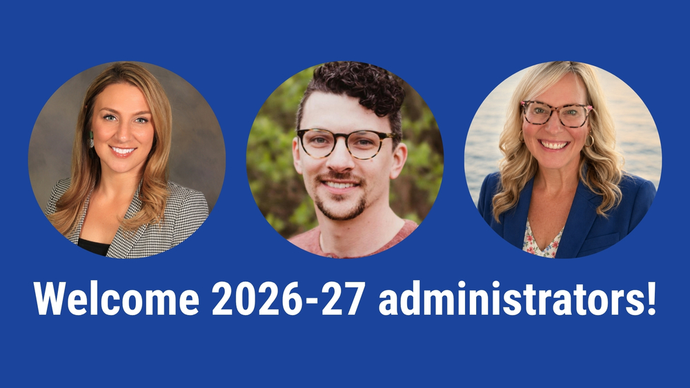 Welcome 2026-27 administrators! Headshots of the new Red Bridge Elementary Principal, the Center Elementary Assistant Principal, and Secondary Coordinator.
