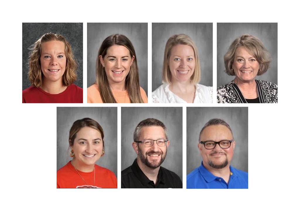 Seven school pictures of the Teaching and Learning Coaches.