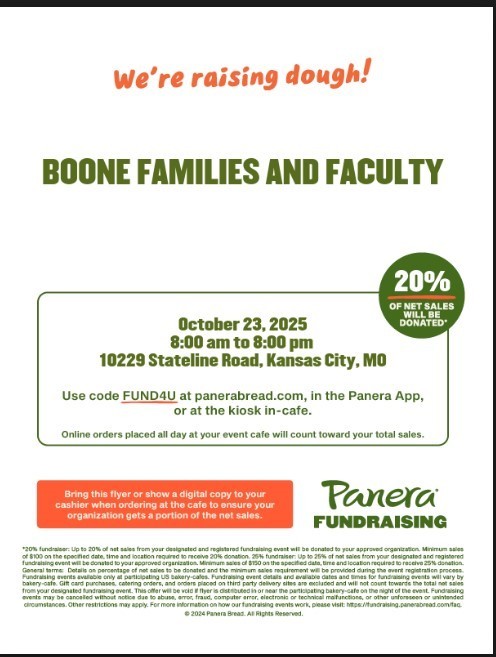 BFF Panera Fundraiser Flyer