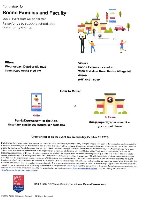 Panda Express Fundraiser