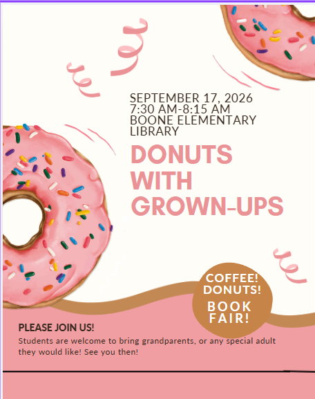Doughnuts with Grown-Ups Tomorrow