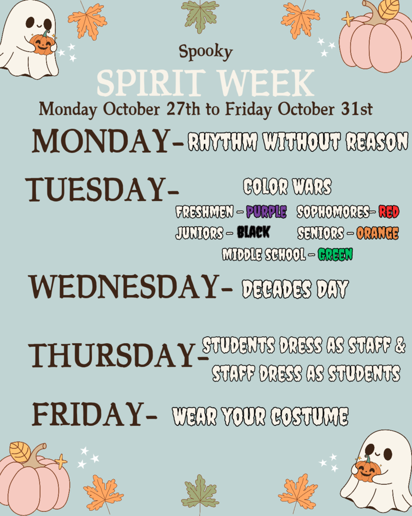 MS/HS Halloween Spirit Week