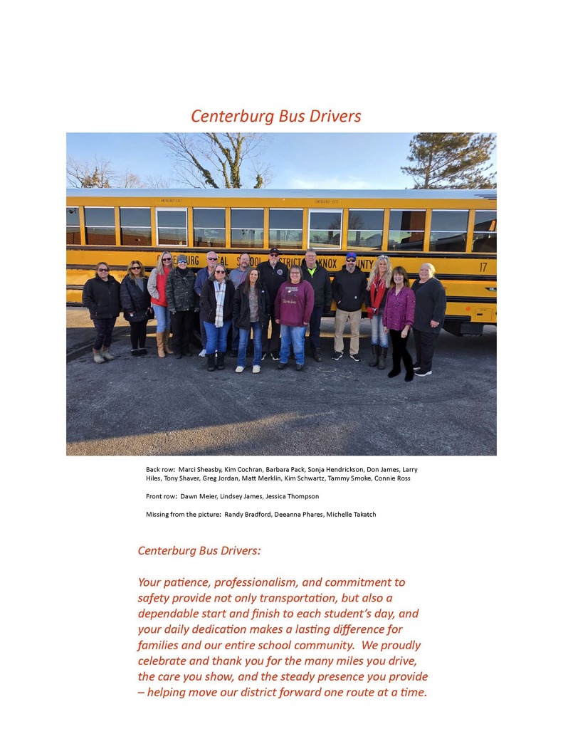 Centerburg Bus Drivers