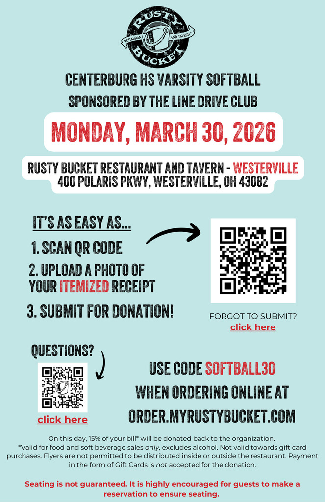 softball fundraiser at Rusty Bucket