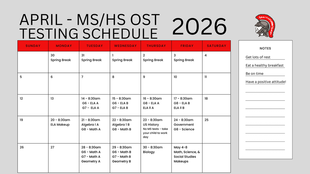 April - MS-HS OST Testing Schedule (1)