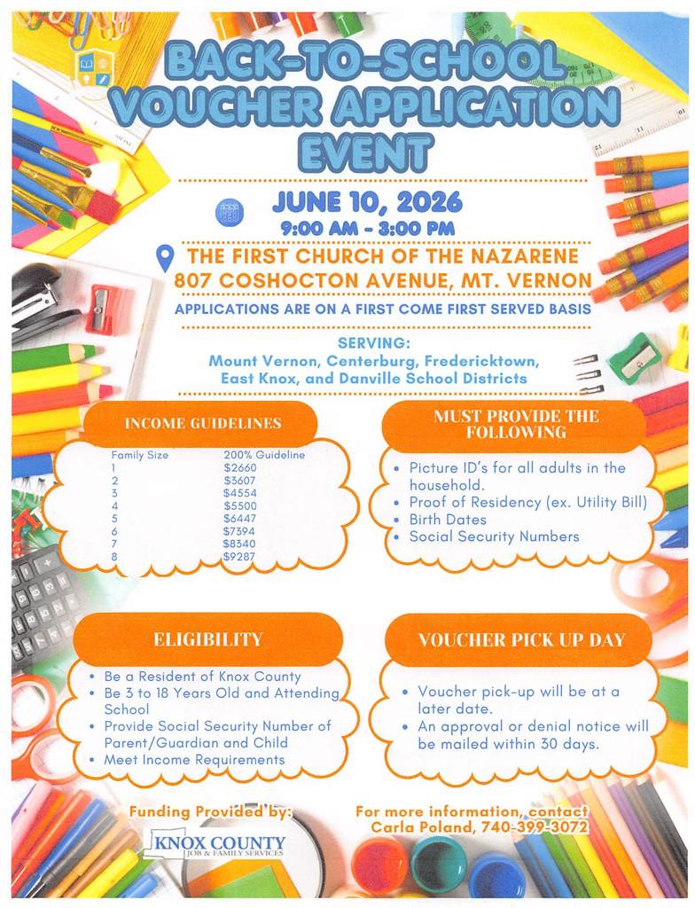 Back-to-school voucher application event