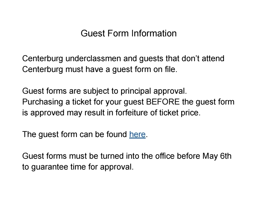 Guest form info