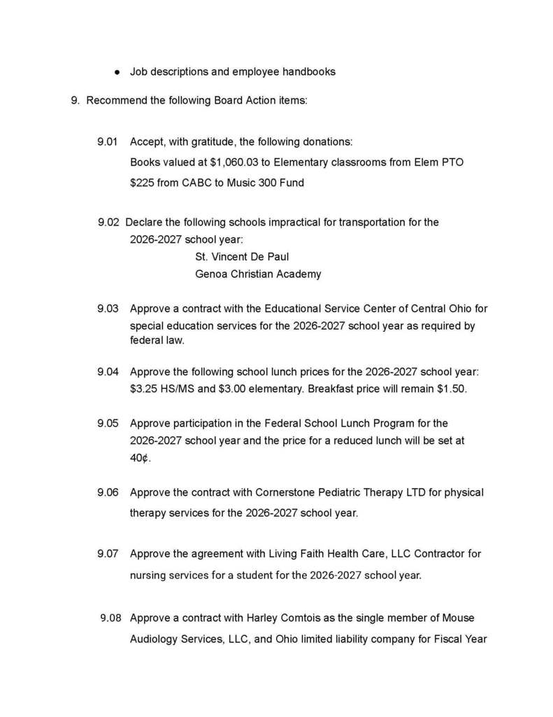 June 2026 Agenda