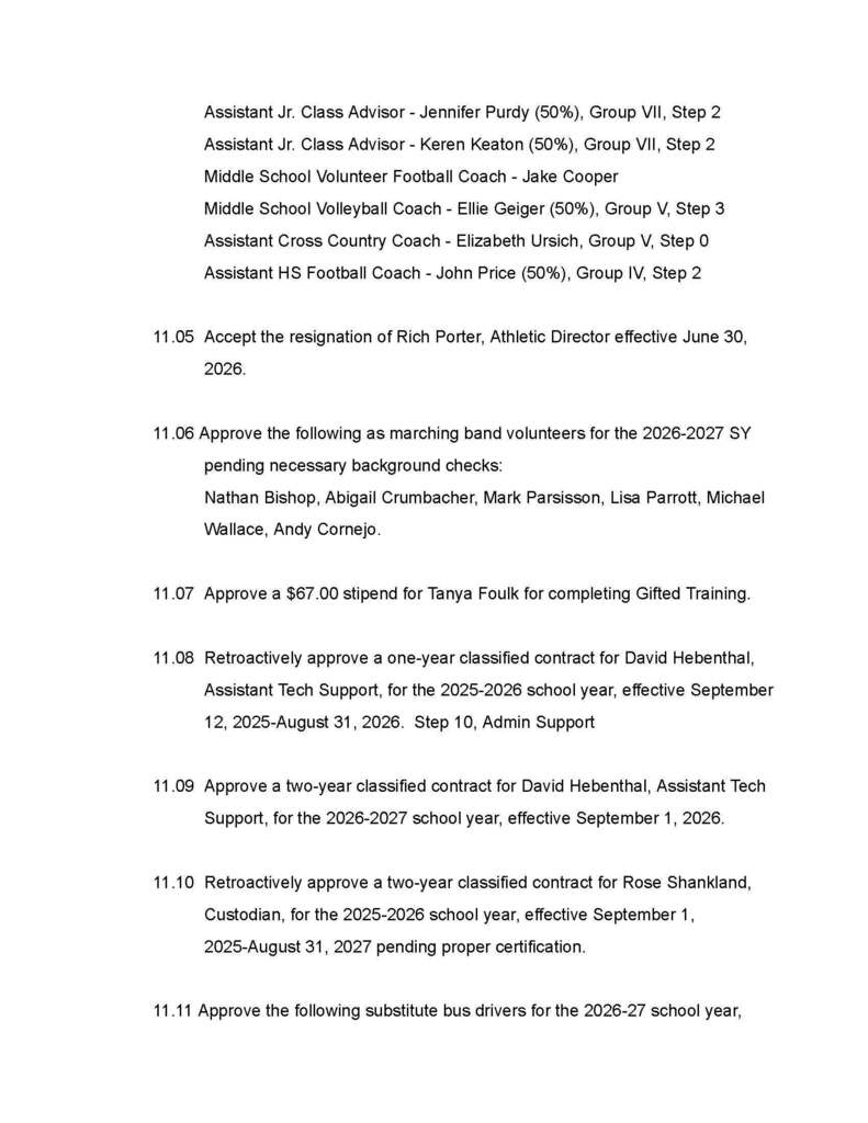 June 2026 Agenda