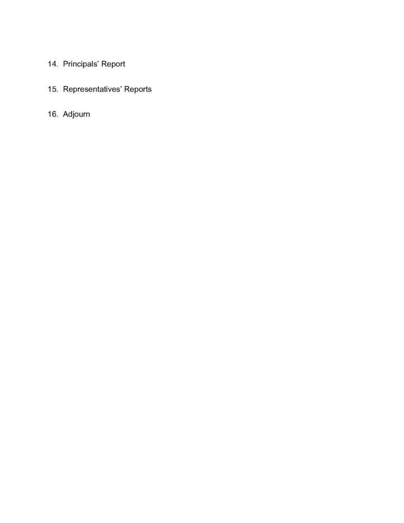 August School Board Agenda