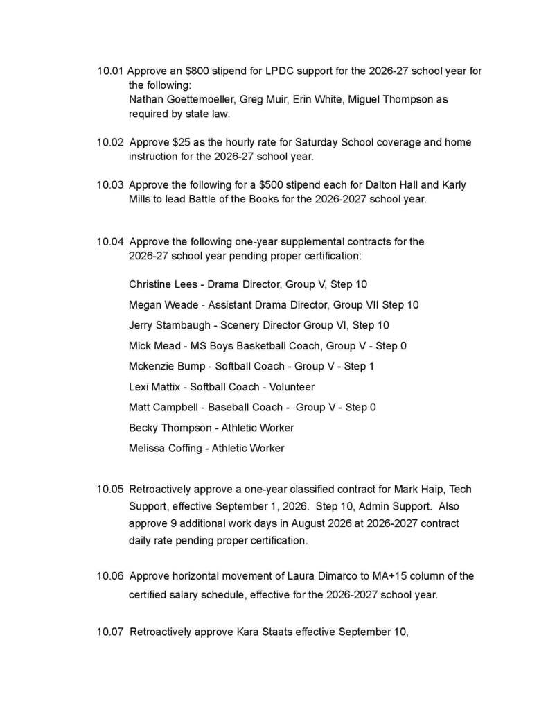 September Agenda