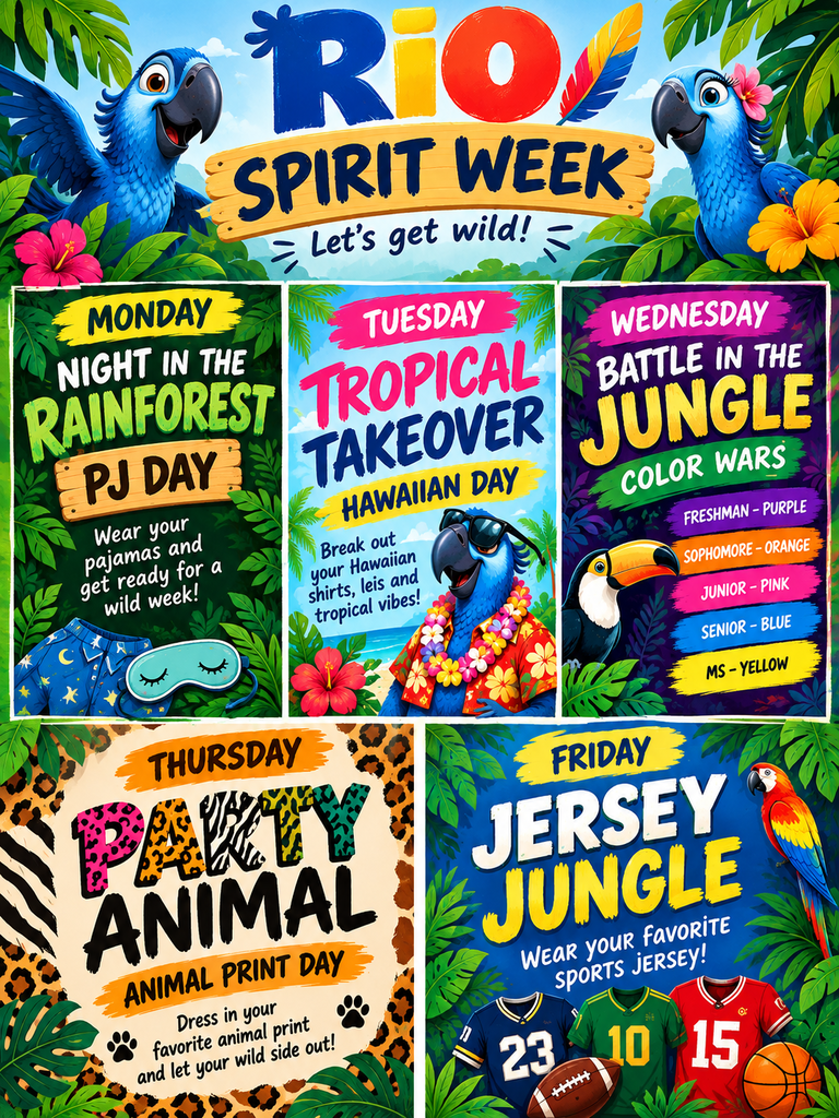 MS/HS Spirit Week Info!