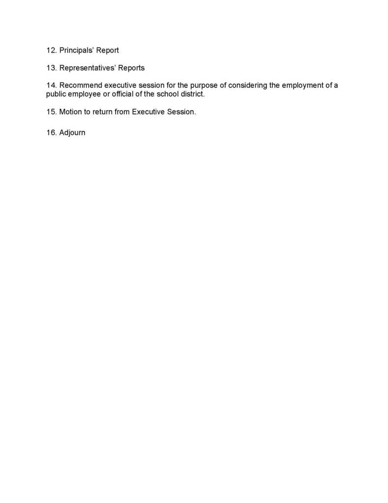 October School Board Agenda