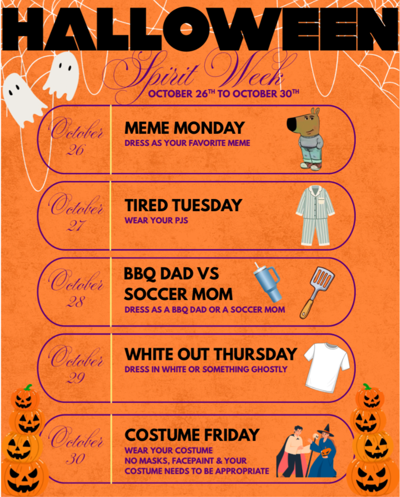 MS/HS Spirit Week Info!