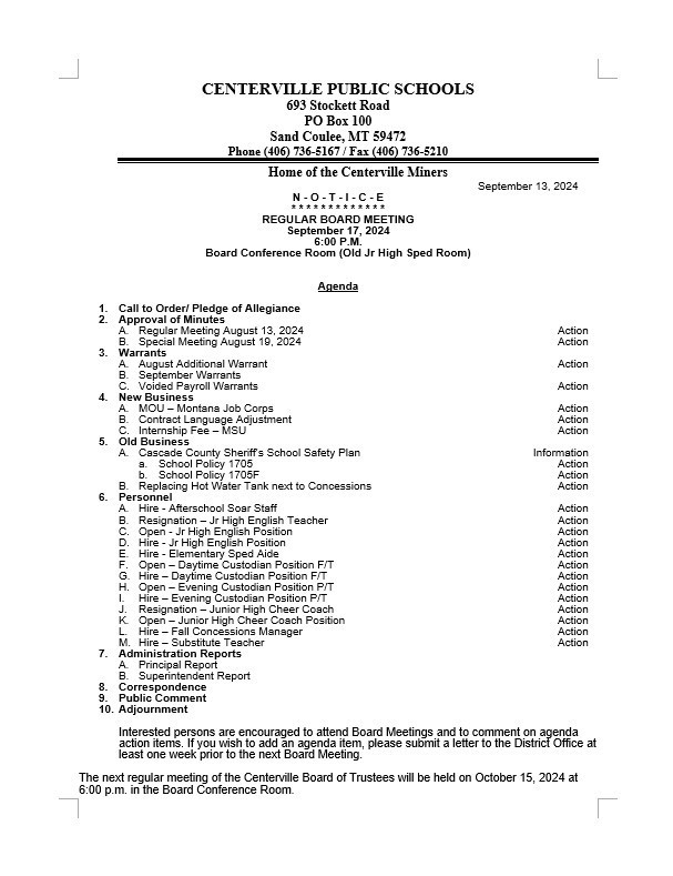 board agenda 9/17/24