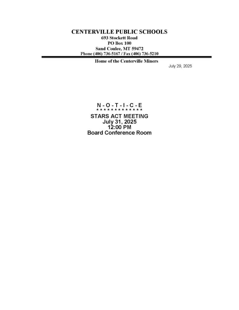 Notice for a meeting
