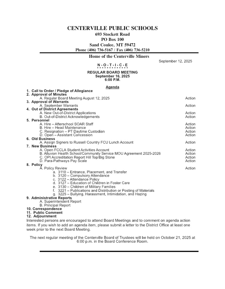 board agenda 9-16-25