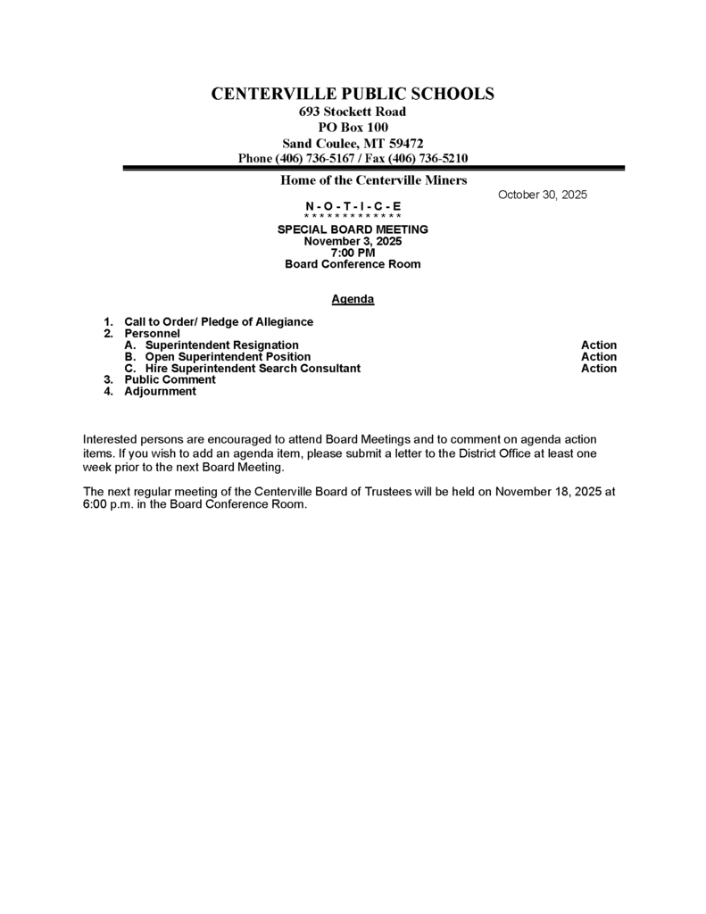 board meeting agenda 11-03-25