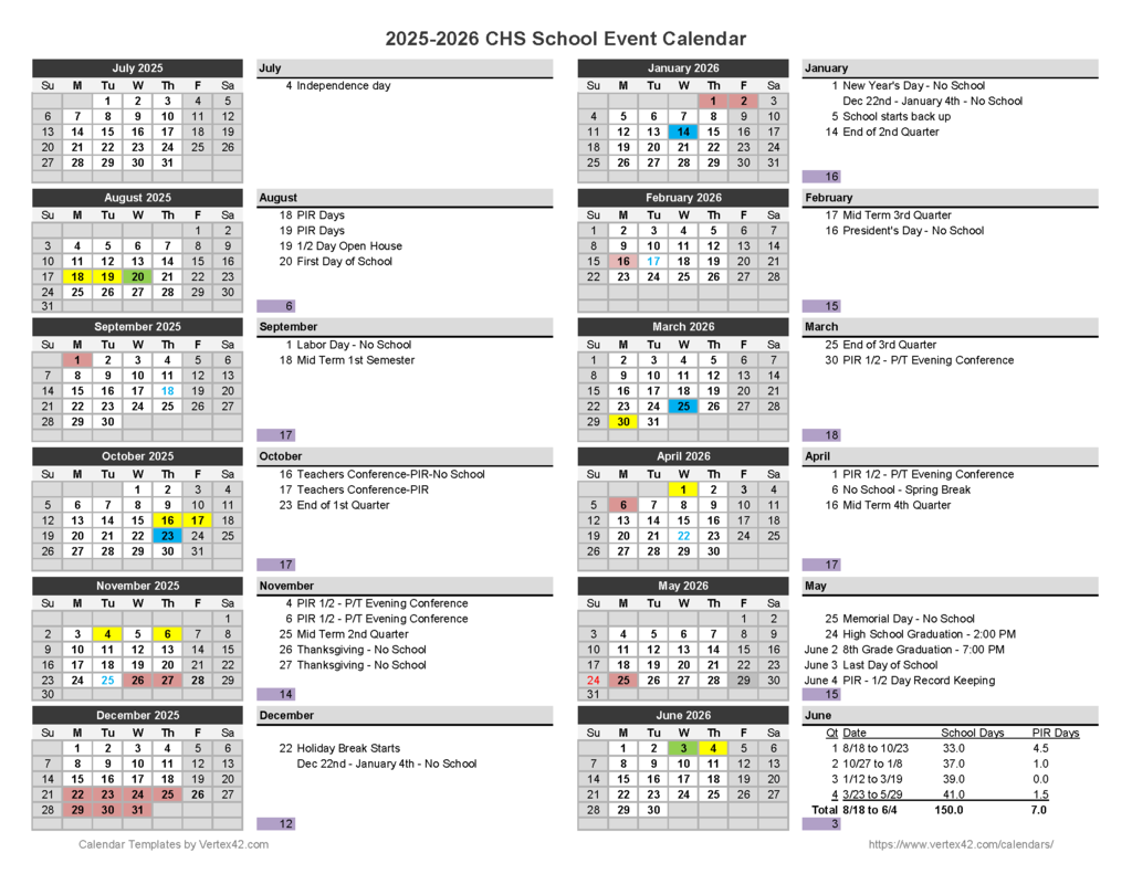 School Calendar