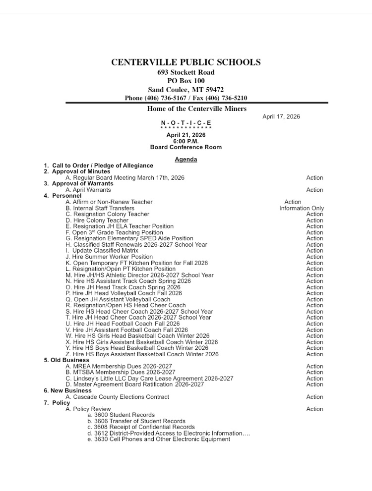 4-21-26 board agenda