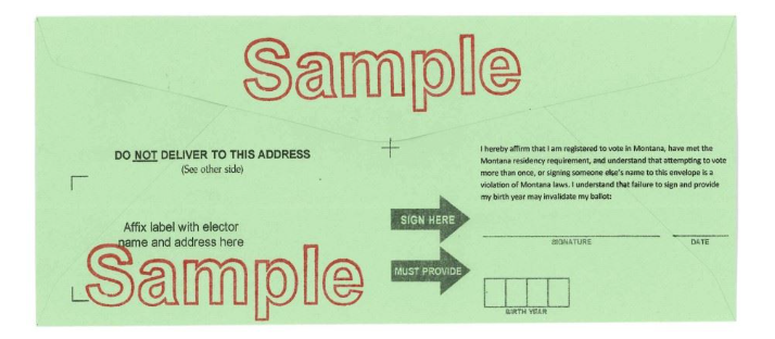 sample of a mail-in election ballot