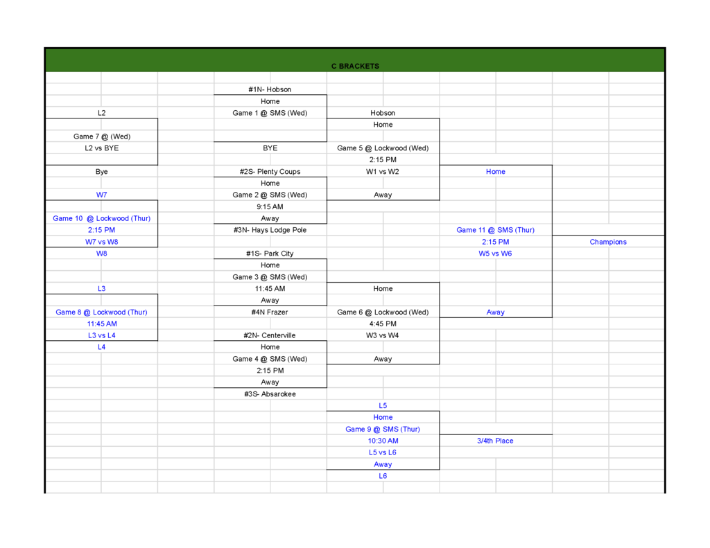 Bracket for State Flag Football '26
