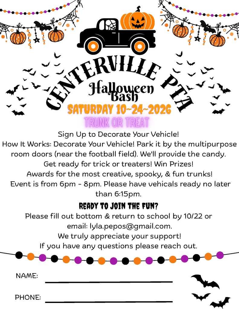 truck with jack-o-lantern, bats, Halloween banners with webs, pumpkins, and bats