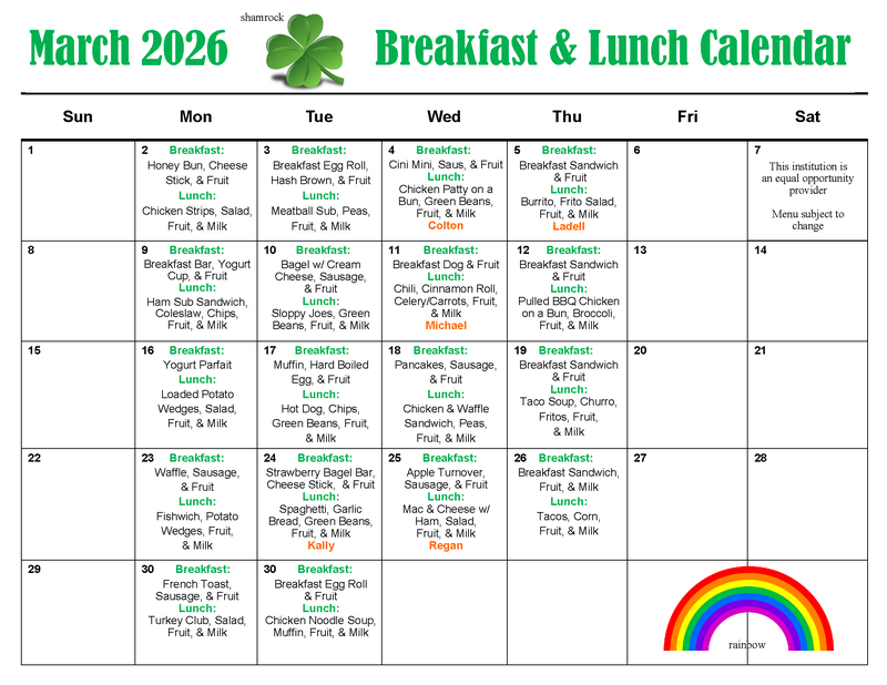 shamrock and rainbow