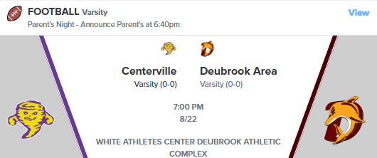 Football vs Deubrook