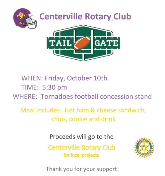 Rotary tailgate starting at 5:30 pm