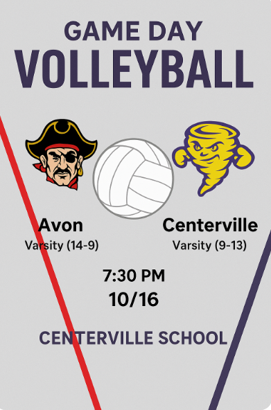 Volleyball at home vs Avon