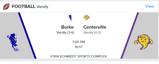 Football vs Burke @ Home