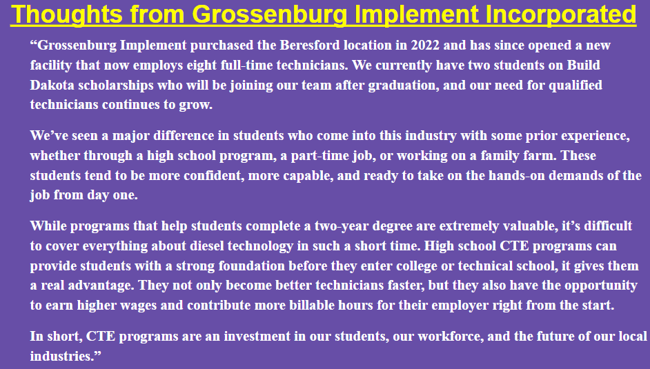 grossenburg quote - cte addition