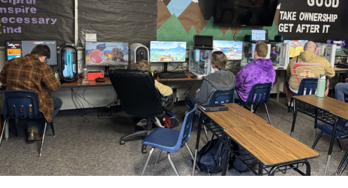 E-sports team practicing