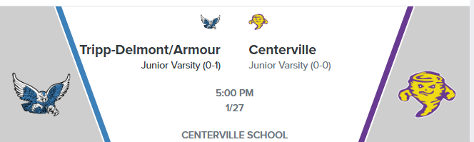 Basketball doubleheader vs Tripp-Delmont/Armour