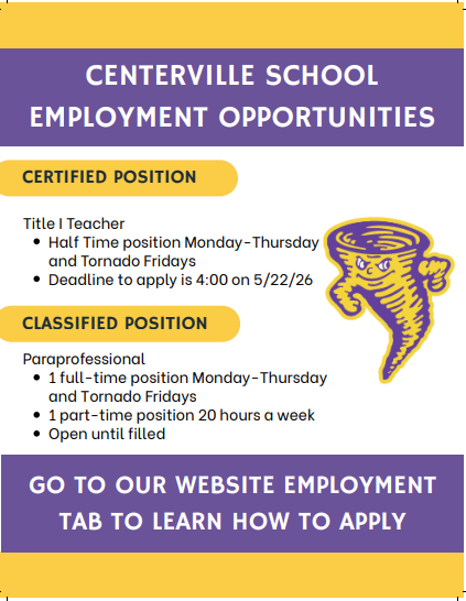 Job openings for the 2026-2027 school year.