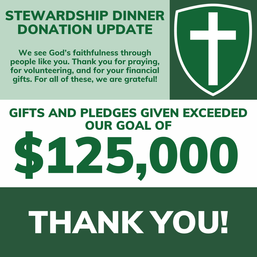 Stewardship Dinner Update