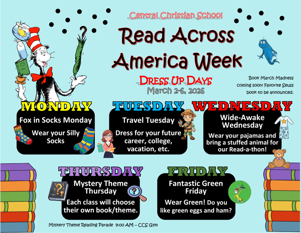 Read Across America Week Dress Up Details
