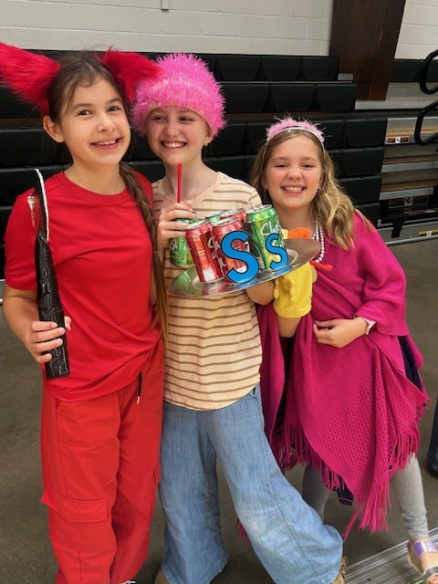 fun with friends at the Dr. Seuss parade