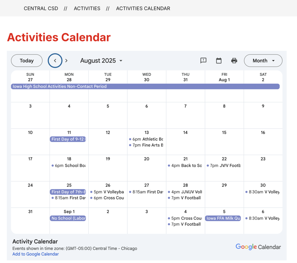 calendar