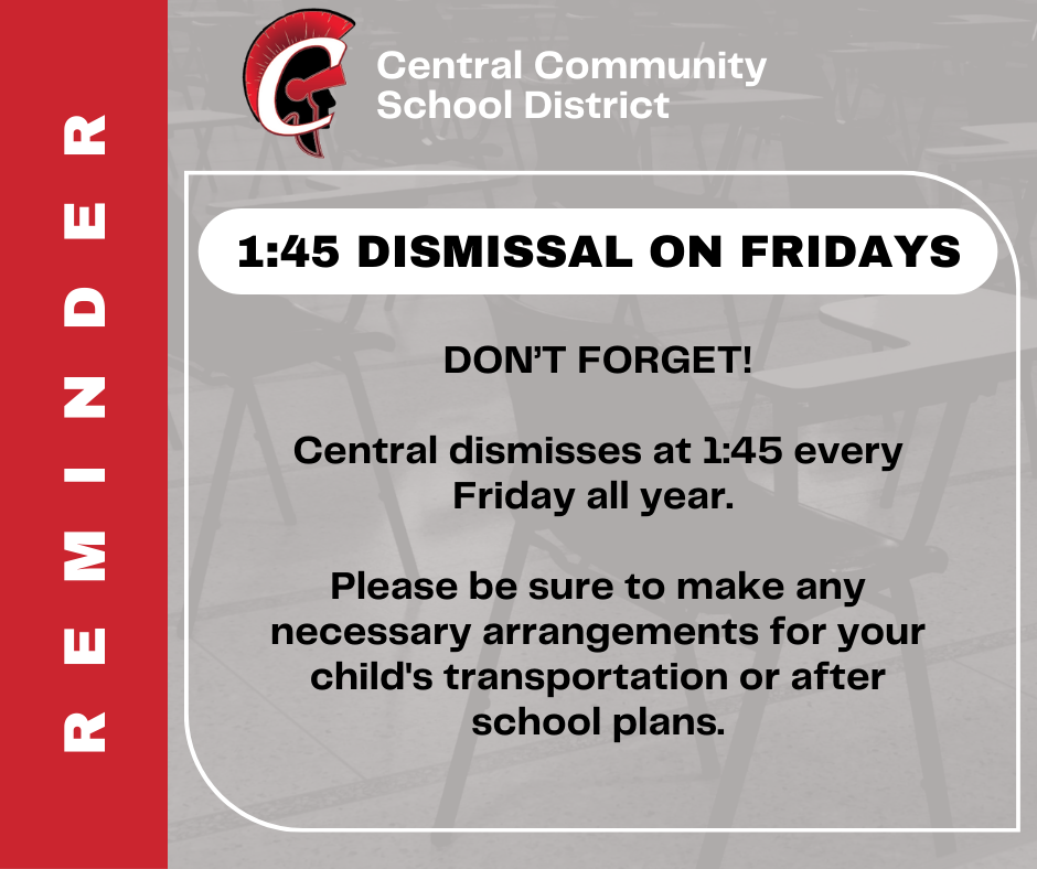 1:45 Dismissal on Fridays
