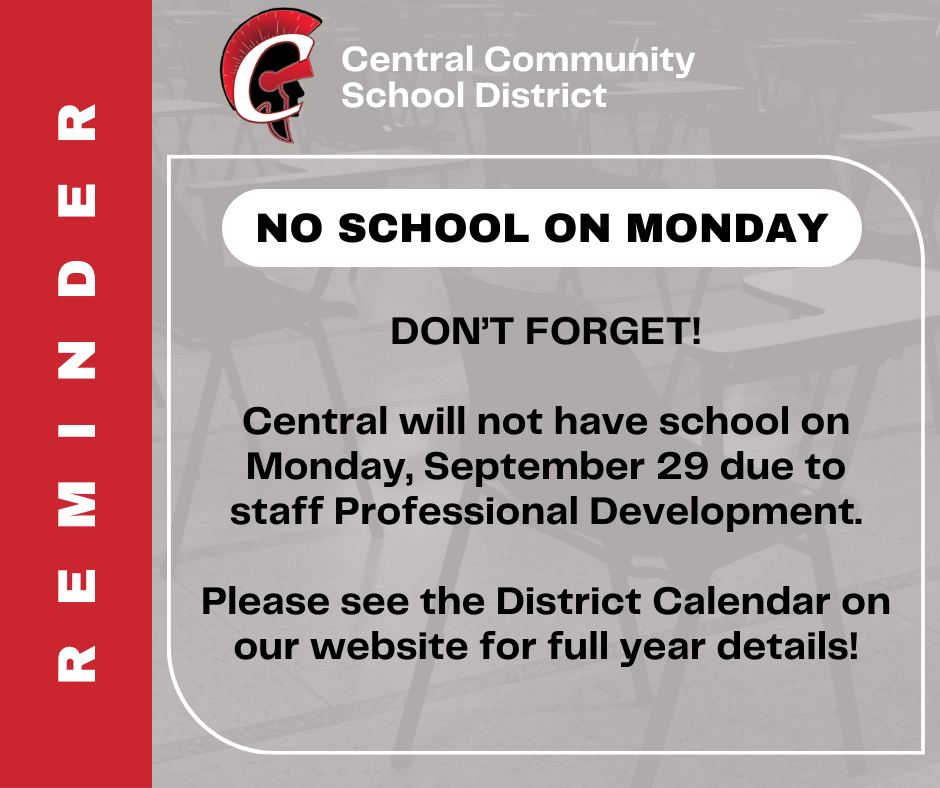 No School Monday, September 29